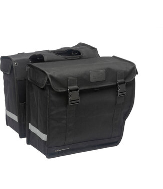 New Looxs New Looxs fietstas dubbel hybride canvas zwart 46,5L