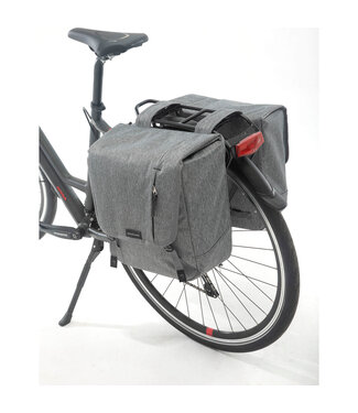 New Looxs New Looxs fietstas dubbel Nova grey  32L