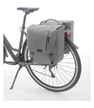 New Looxs New Looxs fietstas dubbel Nova grey Racktime  32L