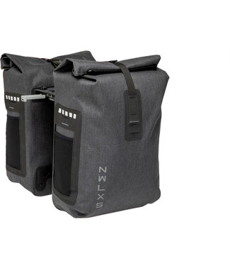 New Looxs New Looxs fietstas dubbel Varo waterdicht grey MIK 40L