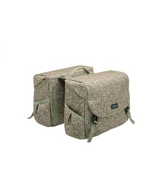 New Looxs New Looxs fietstas dubbel Mondi Joy Ivy walnut Racktime 38L