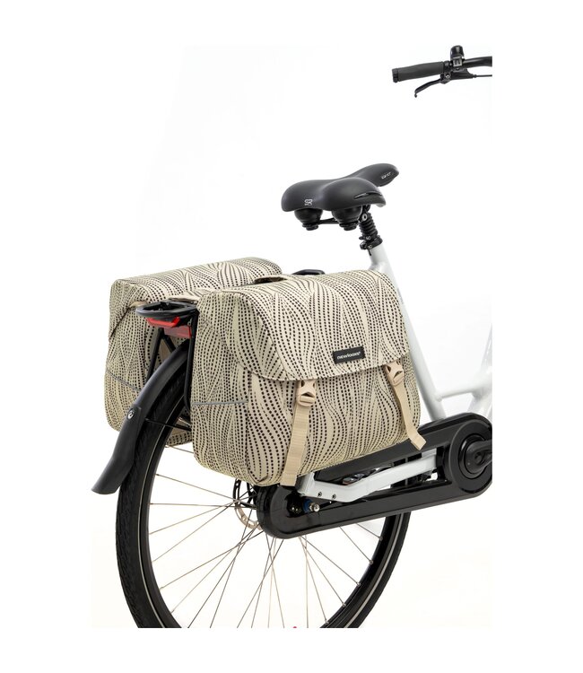 New Looxs fietstas dubbel Joli Alma sand 37L