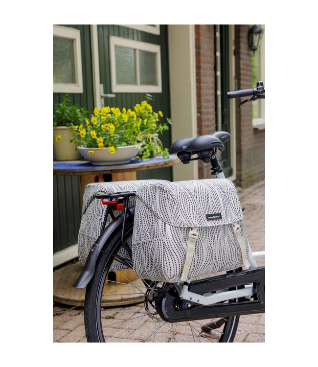 New Looxs fietstas dubbel Joli Alma sand 37L