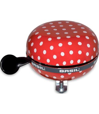 Basil Basil bel Ding Dong 80mm Polkadot rood/wit