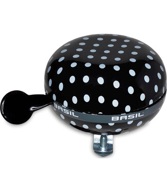 Basil Basil bel Ding Dong 80mm Polkadot zwart/wit
