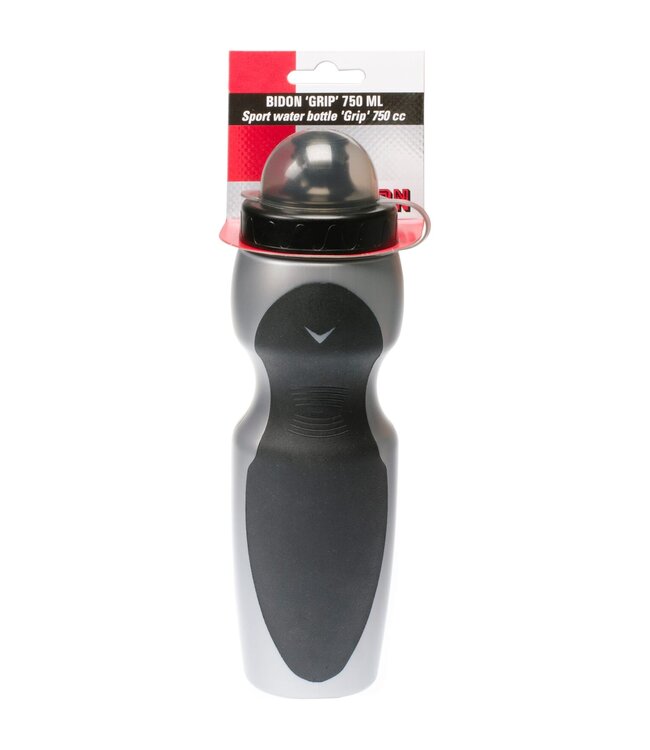 Simson bidon Grip 750ml zwart/grijs met stofkap
