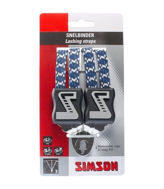 Simson Simson snelbinder lang wit/blauw