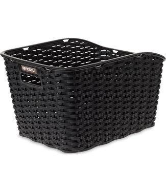 Basil Basil mand Weave WP kunststof 33L zwart 42x32x24,5cm