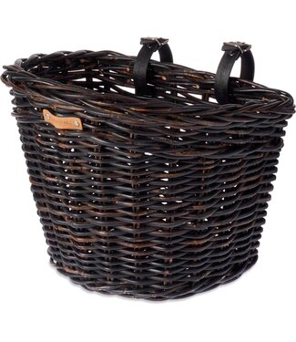 Basil Basil mand riet Darcy L 42L zwart 39x34x32cm