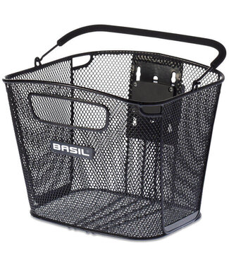 Basil Basil mand Bold front KF 26L zwart 34x28x27cm