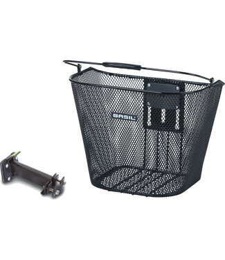 Basil Basil mand Bremen BE + houder 23L zwart 26x35x29cm