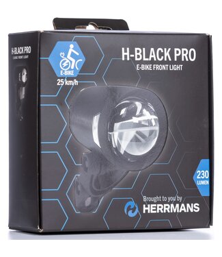 Herrmans Herrmans koplamp H-Black Pro 6-12v E-bike