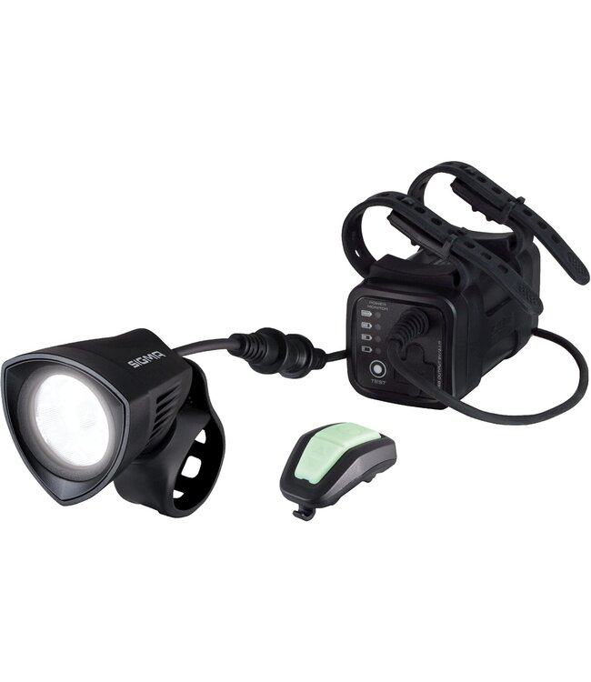 Sigma koplamp Buster 2000 K-set Li-ion zwart