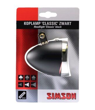 Simson Simson koplamp Classic batterij zwart