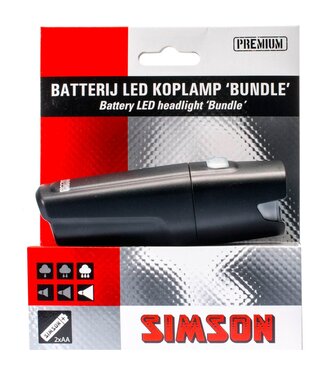 Simson Simson koplamp Bundle batterij 25 lux stuurbocht