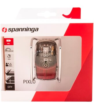 Spanninga Spanninga achterlicht Pixeo Xb batterij spatbord chroom