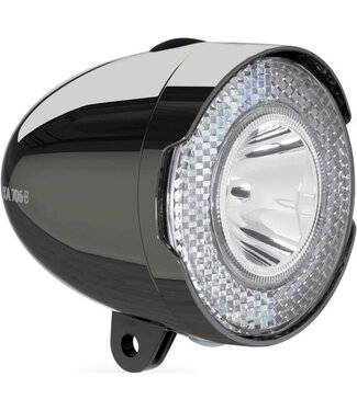 AXA Axa koplamp 706 15 lux batt dark chrome