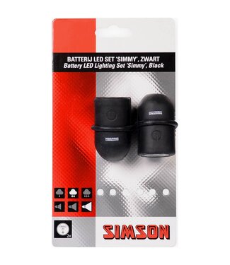 Simson Simson verlichtingsset Simmy batterij zwart