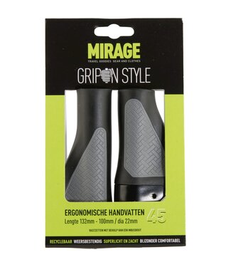 Mirage Mirage handvatten Grips in Style 100/132mm zwart/grijs