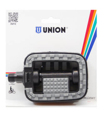 Union Union pedalen 807 anti-slip zwart grijze inleg op kaart