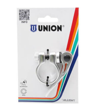 Union Union zadelpenklem met snelspanner 28.6 zilver