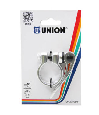Union Union zadelpenklem met snelspanner 31.8 zilver
