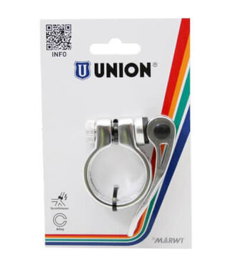 Union Union zadelpenklem met snelspanner 34.9 zilver