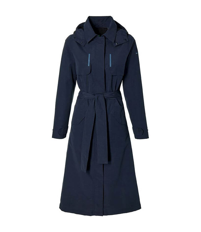 Basil trenchcoat Mosse dames Night Blue S