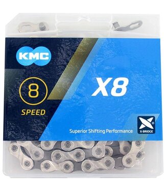 KMC KMC ketting X8 silver/grey 114s