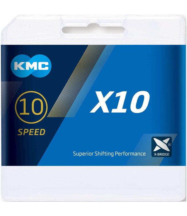 KMC ketting X10 silver/black 114s