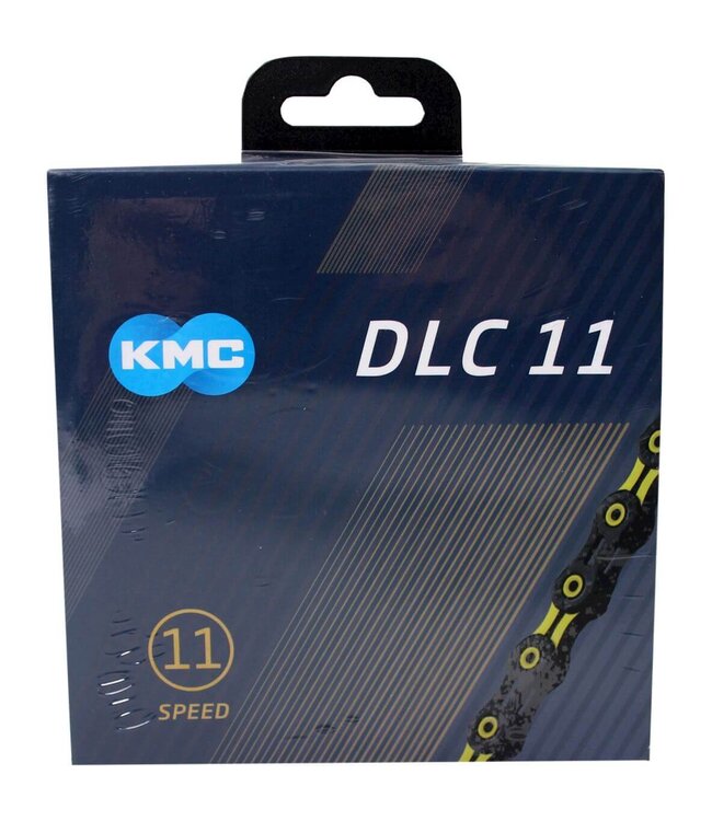 KMC ketting DLC11 black/yellow 118s