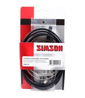 Simson Simson versn kabel Nexus rvs zwart