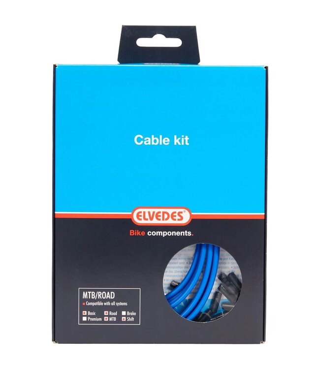 Elvedes schakel kabel kit ATB/RACE blauw