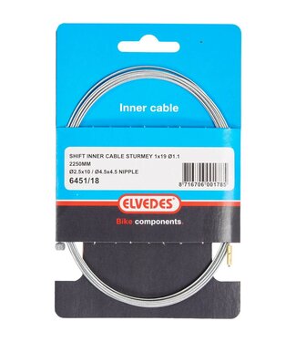 Elvedes Elvedes schakel binnenkabel SA 2 nippels 2.5x10 en 4.5x4.5