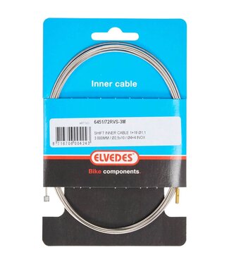 Elvedes Elvedes schakel binnenkabel rvs 3m 2 nippels 2.5x10 en 4x4