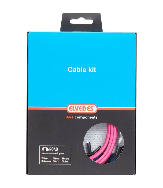 Elvedes schakel kabel kit ATB/RACE pink