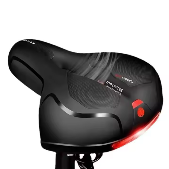 ROCKBROS Gel Fietszadel – Comfortabel Ergonomisch Zadel Met Dubbele Schokdempers, Ademend En Reflecterend Voor Heren En Dames