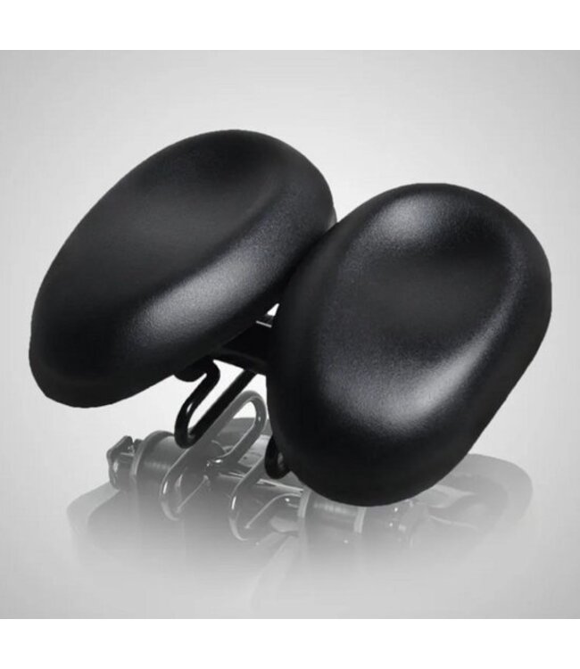 Rieba® Fietszadel Comfortabel & Neusloos – Zadel Fiets Heren & Dames - Tegen Zadelpijn - Ergonomisch & Verstelbaar – Schokdempend – Medisch Zadel - Zwart