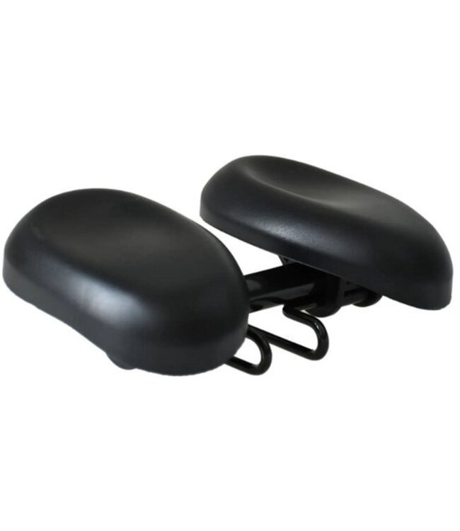 Rieba® Fietszadel Comfortabel & Neusloos – Zadel Fiets Heren & Dames - Tegen Zadelpijn - Ergonomisch & Verstelbaar – Schokdempend – Medisch Zadel - Zwart