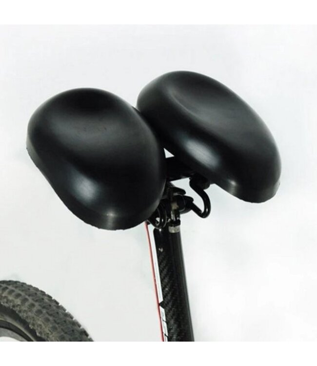 Rieba® Fietszadel Comfortabel & Neusloos – Zadel Fiets Heren & Dames - Tegen Zadelpijn - Ergonomisch & Verstelbaar – Schokdempend – Medisch Zadel - Zwart