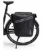Rieba® Dubbele Fietstas 46 Liter Rolltop - Zwart - Hoogwaardig Materiaal - 100% Waterdicht - Moderne Uitstraling - Universele Bevestiging - Reflectie - Extra Voorvak - Fietstassen Stadsfiets en Elektrische Fiets