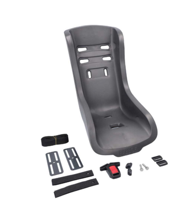 Babboe Peuterschaal - Voor Bakfiets - Zacht Materiaal - Comfortabel Kinderzitje - Compleet - 8 t/m 18 Maanden - Inclusief Bevestigingsmateriaal - Antraciet