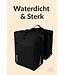 Rieba® Dubbele Fietstas 46 Liter Rolltop - Olijfgroen - Hoogwaardig Materiaal - 100% Waterdicht - Moderne Uitstraling - Universele Bevestiging - Reflectie - Extra Voorvak - Fietstassen Stadsfiets en Elektrische Fiets