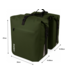 Rieba® Dubbele Fietstas 46 Liter Rolltop - Olijfgroen - Hoogwaardig Materiaal - 100% Waterdicht - Moderne Uitstraling - Universele Bevestiging - Reflectie - Extra Voorvak - Fietstassen Stadsfiets en Elektrische Fiets