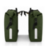 Rieba® Dubbele Fietstas 46 Liter Rolltop - Olijfgroen - Hoogwaardig Materiaal - 100% Waterdicht - Moderne Uitstraling - Universele Bevestiging - Reflectie - Extra Voorvak - Fietstassen Stadsfiets en Elektrische Fiets