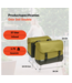 New Looxs ® Oslo Joli Double - Dubbele Fietstas - Geschikt voor elke Bagagedrager - Ook voor Electrische Fietsen - 100% Gerecycled Polyester - Stevig, Ruim en Vormvast - 37L - Olive-Yellow