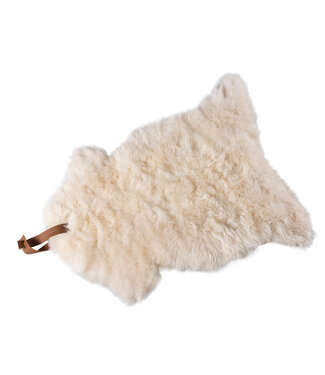 Weltevree Weltevree Sheepscoat / Schapenvacht met Lederen Lus Wit