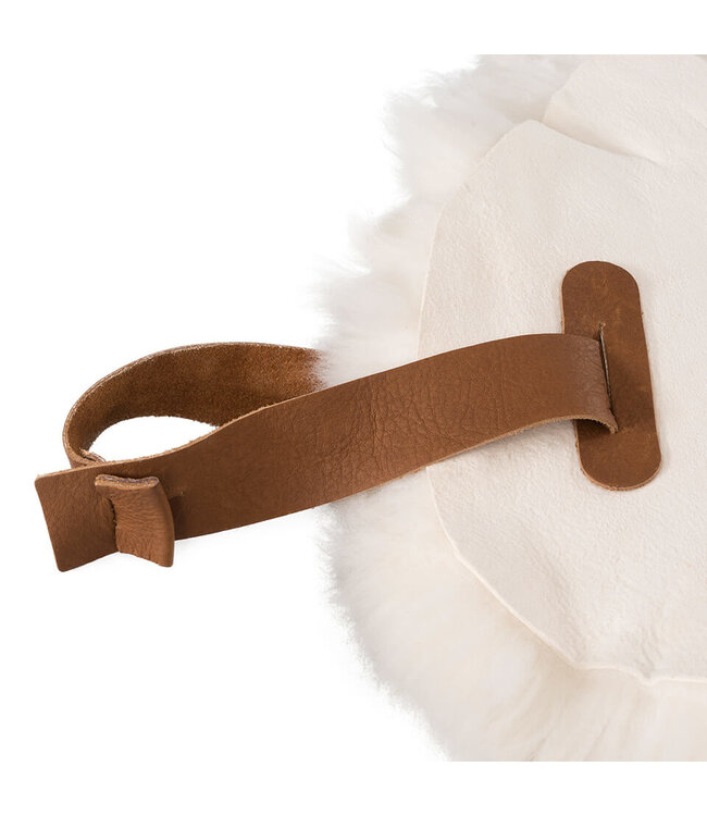 Weltevree Sheepscoat / Schapenvacht met Lederen Lus Wit