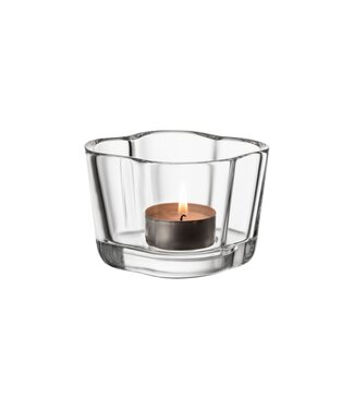 Iittala Iittala - Collection Alvar Aalto - Bougeoir pour bougie chauffe-plat et lampe sphérique 60 mm -Transparent