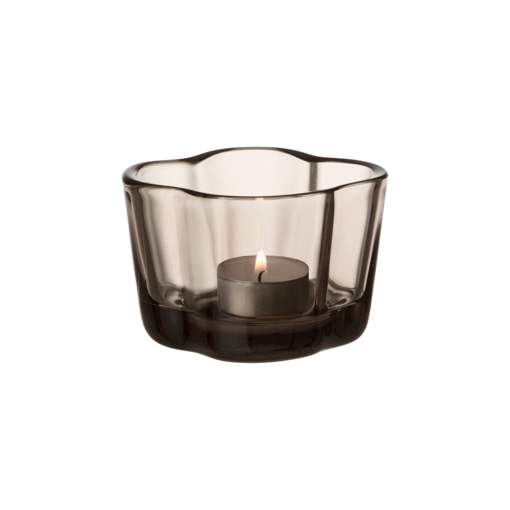 Iittala Iittala - Collection Alvar Aalto - Bougeoir pour bougie chauffe-plat et lampe sphérique 60 mm - Lin